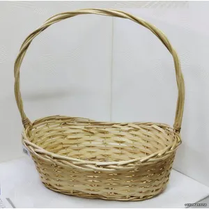 Корзина из бамбука 45*28*15 натуральй, овал