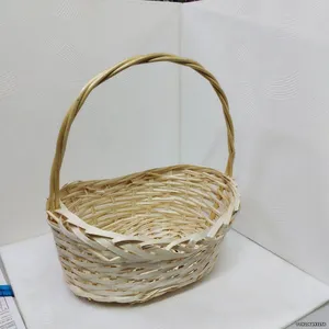 Корзина из ивы 36*28*12 см светлая, овал