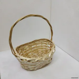 Корзина из ивы 26*19*10 см светлая, овал