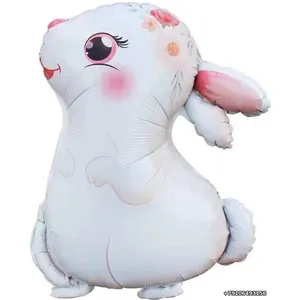 Шар (28''/71 см) Фигура, Милый зайка, Белый