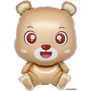 Шар (28''/71 см) Фигура, Медвежонок, Коричневый