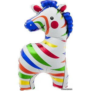 Шар (32''/81 см) Фигура, Зебра, Разноцветные полоски